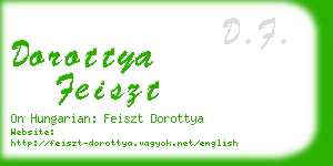 dorottya feiszt business card